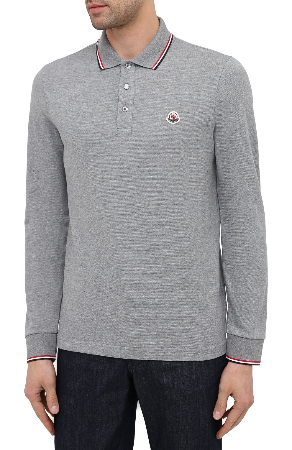 Хлопковое поло MONCLER, арт. F2-091-8B701-00-84556, фото 3