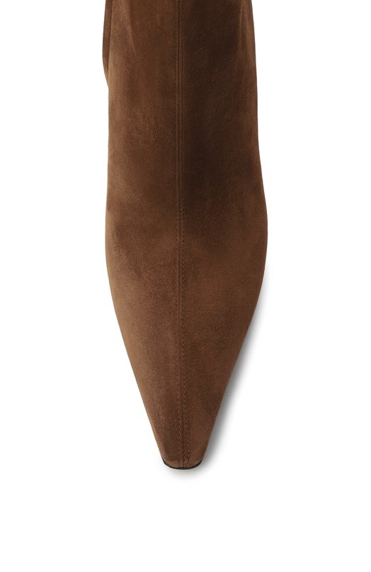 Замшевые ботильоны Ashley 90 Saint Laurent 809284/27D00 Коричневый  809284/27D00 Фото 6