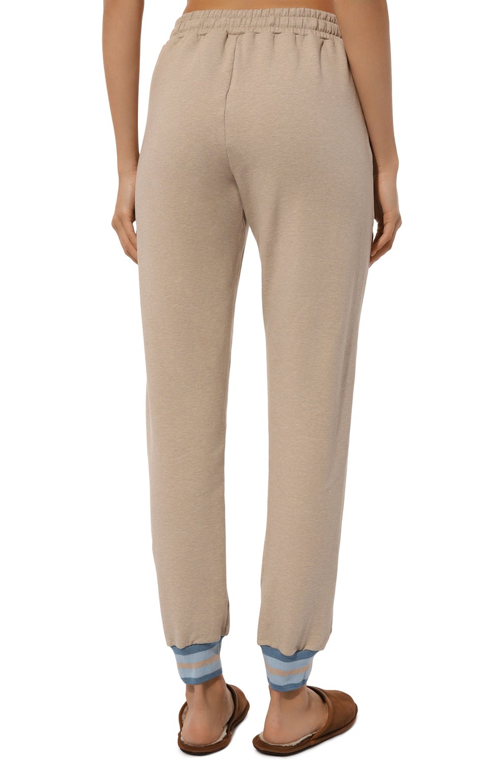 Хлопковые джоггеры HANRO бежевого цвета по цене 24070 руб., арт. 078851, фото 4 Хлопковые джоггеры HANRO, арт. 078851, фото 4