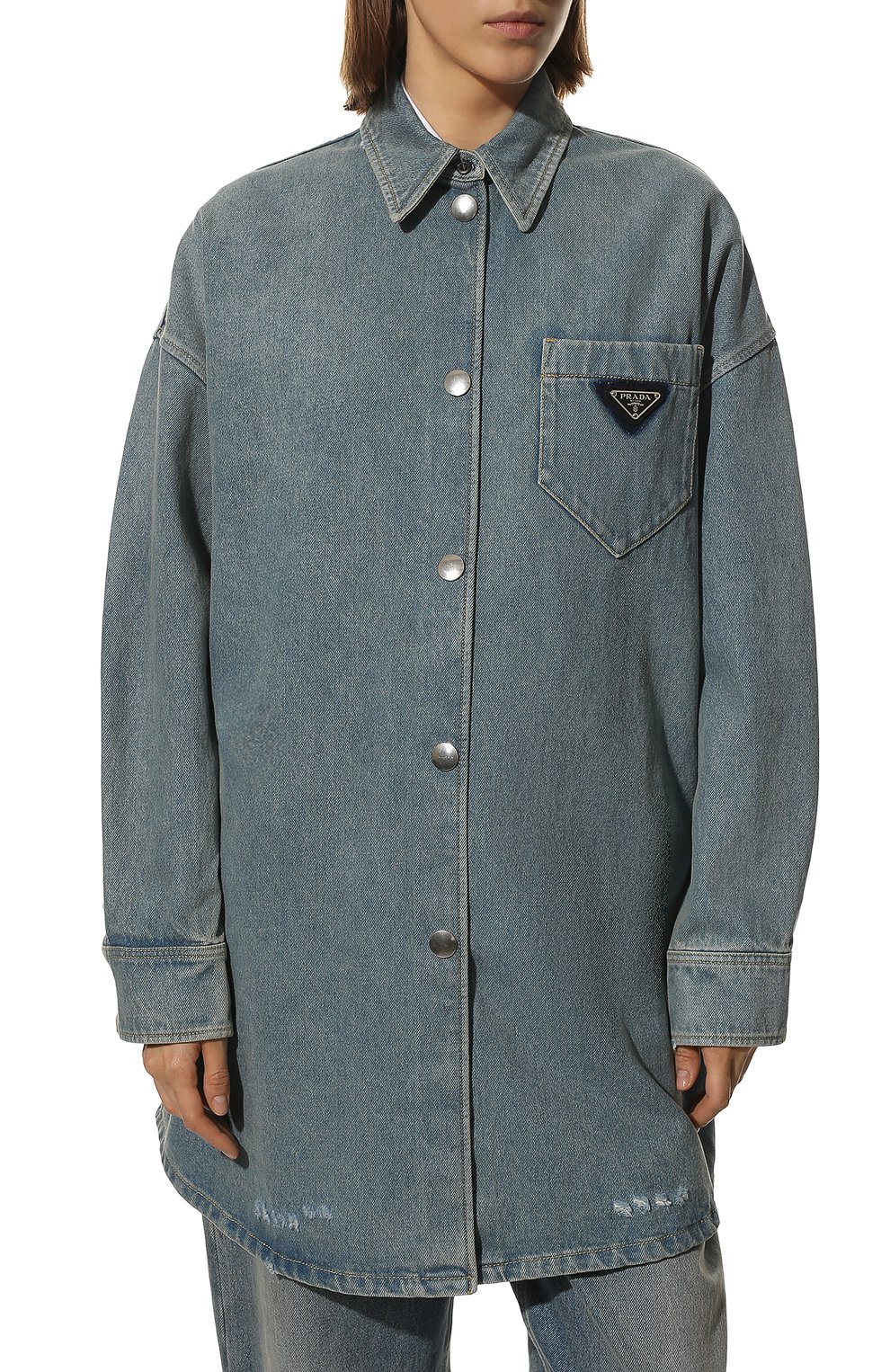 Джинсовая рубашка PRADA, арт. GFC036-1ZAB-F0008-212, фото 3