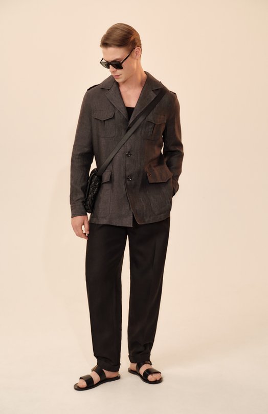 Кожаные шлепанцы Ios Saint Laurent 820533/DWE00 Чёрный  820533/DWE00 Фото 7