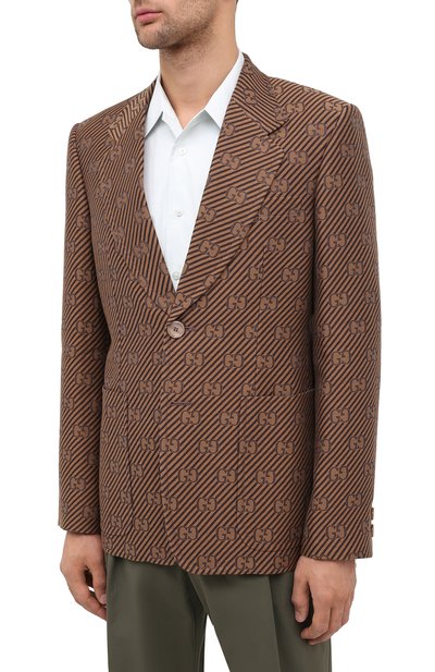Пиджак из хлопка и шелка GUCCI, арт. 618666/ZAEAK, фото 4