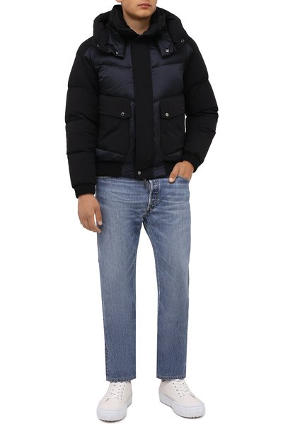 Пуховый бомбер roberto-shk MOORER темно-синего цвета по цене 199500 руб., арт. R0BERT0-SHK/M0UB0100091-TEPA206, фото 2 Пуховый бомбер roberto-shk MOORER, арт. R0BERT0-SHK/M0UB0100091-TEPA206, фото 2