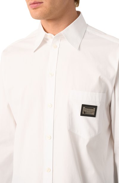 Хлопковая рубашка DOLCE & GABBANA, арт. G5JG4T/FU5U8, фото 5