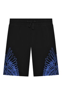Детские хлопковые шорты MARCELO BURLON KIDS OF MILAN черного цвета, арт. 21E/B/MB/3200/0020/2-6Y | Фото 1 (Мальчики Кросс-КТ: Шорты-одежда; Материал внешний: Хлопок; Региональные ограничения белый список (Axapta Mercury): RU, Не проставлено; Материал сплава: Проставлено; Нос: Не проставлено; Ростовка одежда: 6 лет | 116 см)