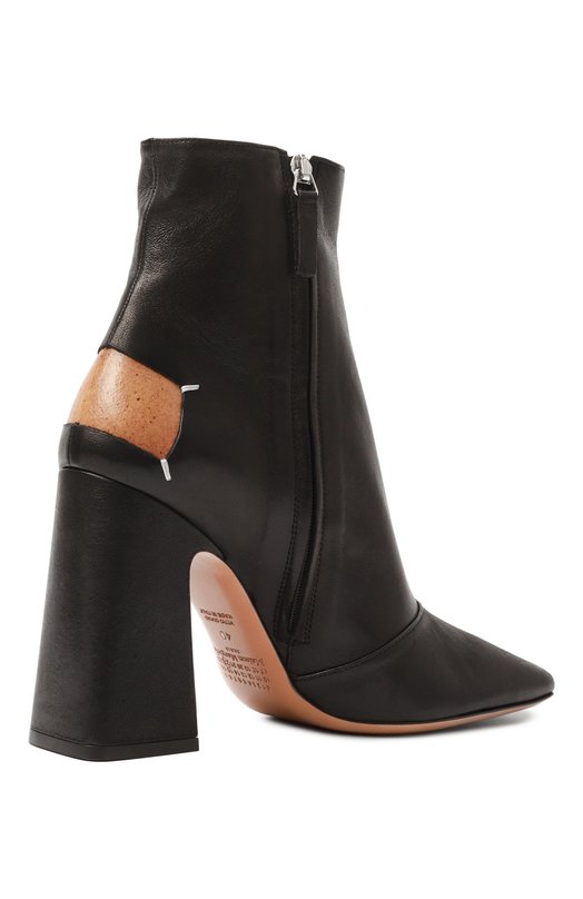 Кожаные ботильоны Maison Margiela S58WU0385/P3753 Чёрный  S58WU0385/P3753 Фото 5