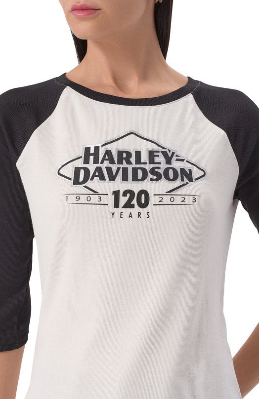 Лонгслив Harley-Davidson 96683-23VW Чёрно-белый  96683-23VW Фото 5