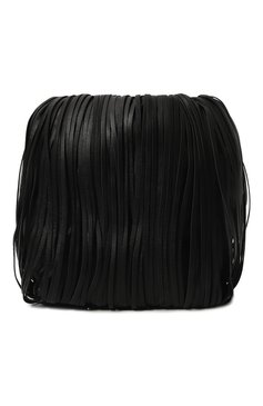 Женская сумка dumpling fringe JIL SANDER черного цвета, арт. J08WG0025/P6960 | Фото 1 (Материал: Натуральная кожа; Материал сплава: Проставлено; Размер: mini; Драгоценные камни: Проставлено)