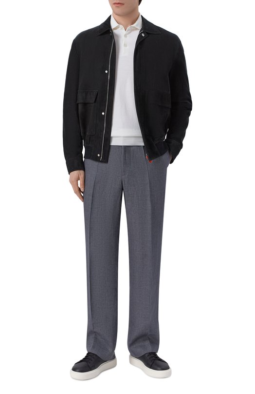 Льняные брюки Andrea Campagna LUCAN0 ELAX/AN1801 Серый  LUCAN0 ELAX/AN1801 Фото 2