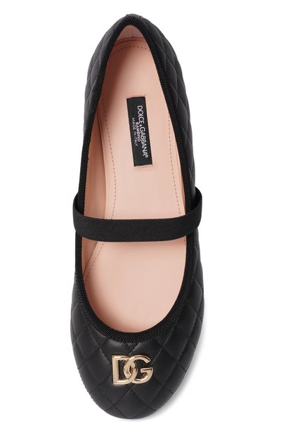 Кожаные балетки DOLCE & GABBANA черного цвета по цене 78100 руб., арт. D11433/A0988_002, фото 4 Кожаные балетки DOLCE & GABBANA, арт. D11433/A0988_002, фото 4