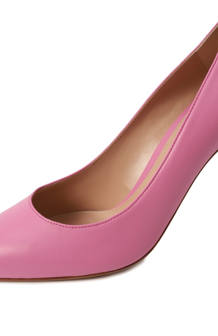 Женские кожаные туфли gianvito 85 GIANVITO ROSSI розового цвета, арт. G24580.85RIC.NAPBUBB | Фото 6 (Материал внутренний: Натуральная кожа; Каблук высота: Высокий; Подошва: Плоская; Каблук тип: Шпилька; Материал внешний: Натуральная кожа)