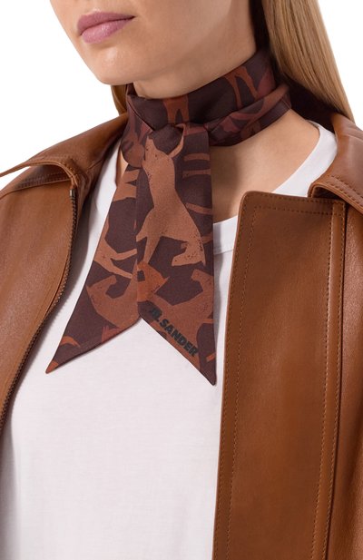 Женский шелковый шарф-твилли JIL SANDER, арт. J53TF0005/J40084