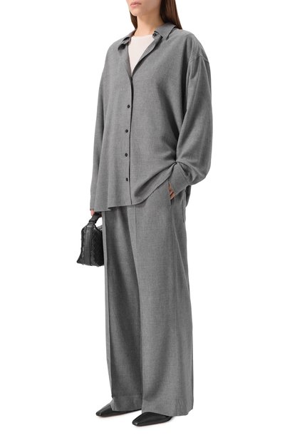 Рубашка из вискозы и шерсти TOTEME, арт. 254-WRT0480-FB0016, фото 2