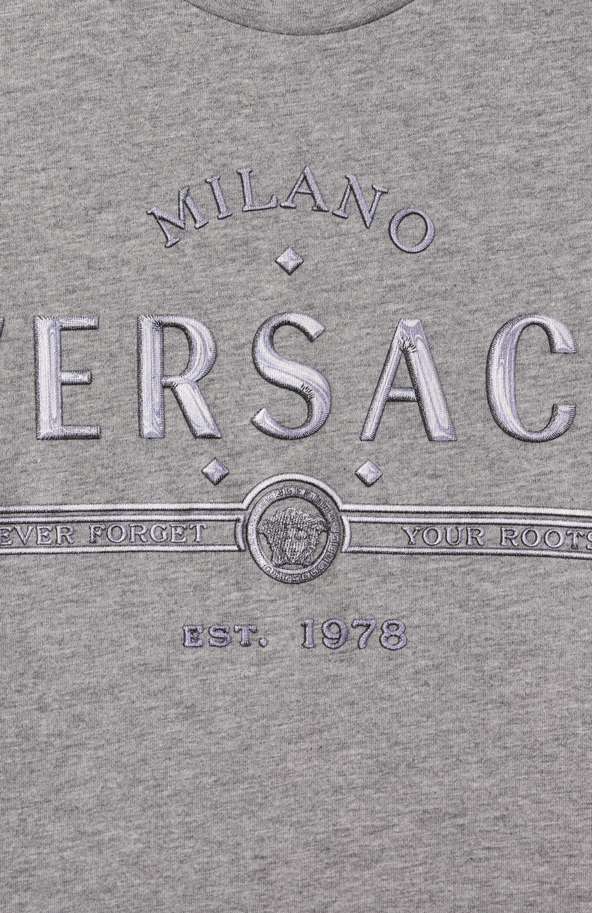 Хлопковая футболка VERSACE, арт. 1018293/1A13085, фото 3