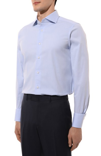 Хлопковая сорочка ZEGNA, арт. 701511A7/9MS0BA, фото 4