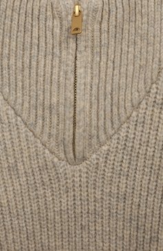 Детский свитер SCOTCH AND SODA светло-�бежевого цвета, арт. 168230-22-FWGM-D60 | Фото 3 (Материал внешний: Синтетический материал; Рукава: Длинные)