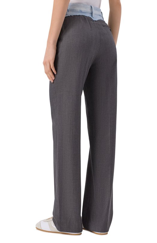 Брюки из шерсти и хлопка MM6 S52KA0557/MTN132 Серый  S52KA0557/MTN132 Фото 4