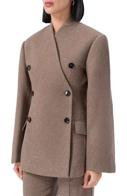 Жакет из шерсти и кашемира Co 6180BWCF-F25 Коричневый  6180BWCF-F25 Фото 3