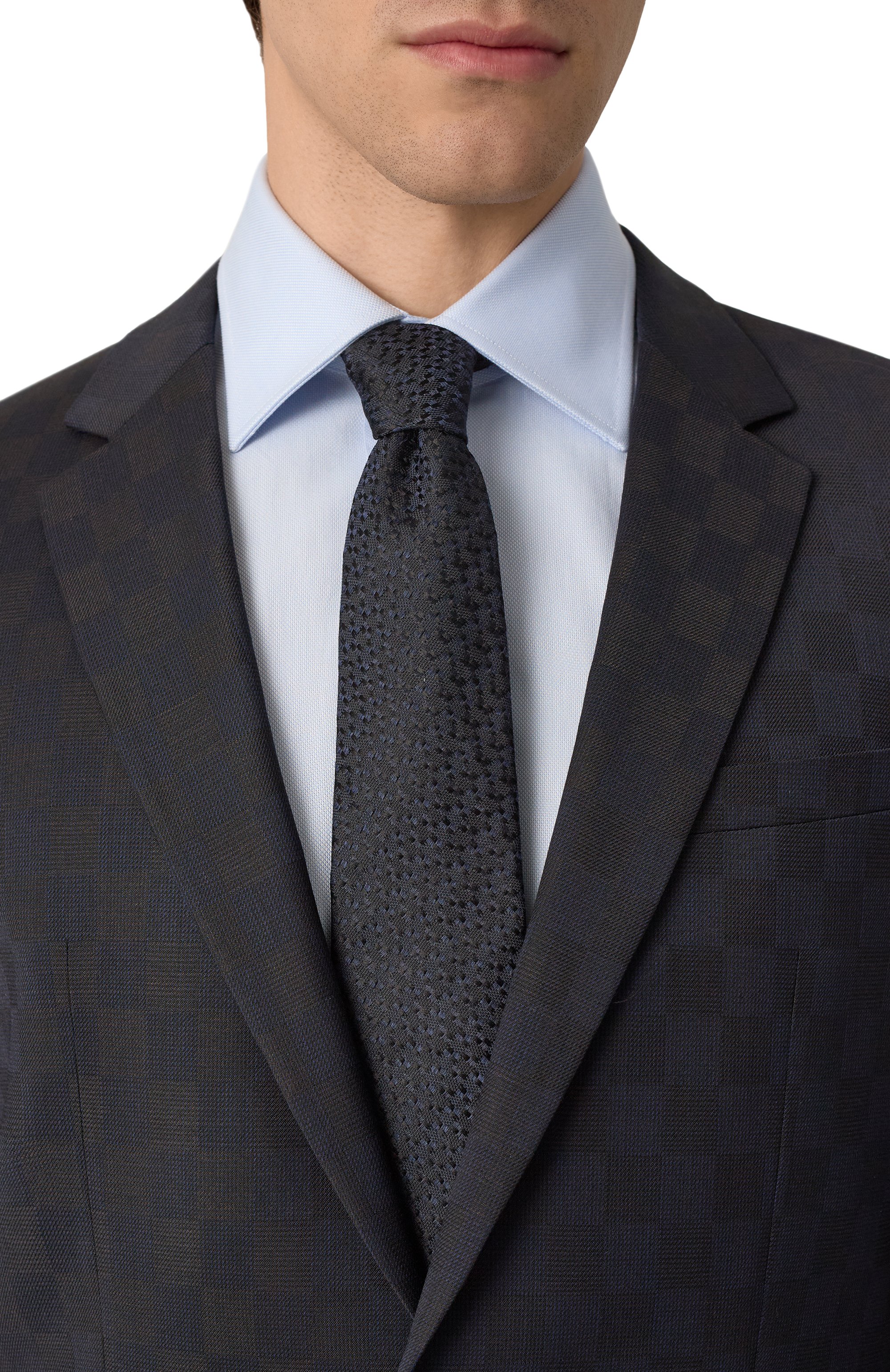 Галстук из шелка и льна CANALI, арт. 18/HJ04291, фото 2