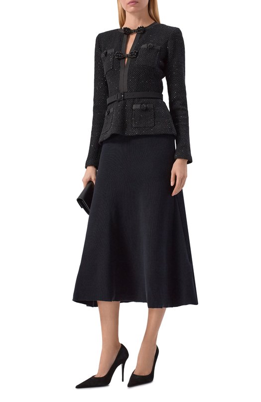 Платье с отделкой пайетками self-portrait RS26210MB Чёрный  RS26210MB Фото 2