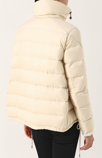 Стеганый пуховик с косой молнией и воротником-стойкой MONCLER, арт. C2-093-45303-85-549K3, фото 4