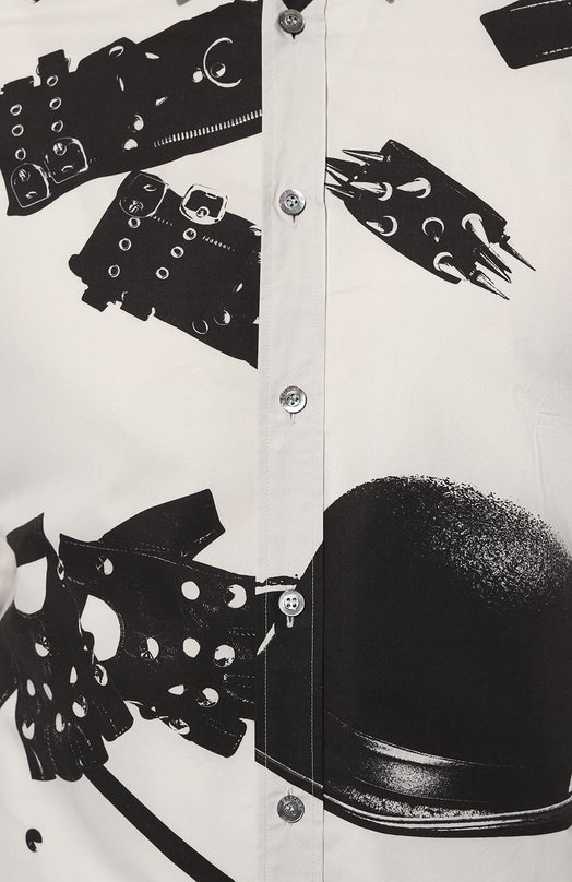 Хлопковая рубашка Moschino Чёрный, белый, фото 5