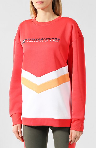 Свитшот TOMMY SPORT розового цвета по цене 8490 руб., арт. S10S100367, фото 3 Свитшот TOMMY SPORT, арт. S10S100367, фото 3