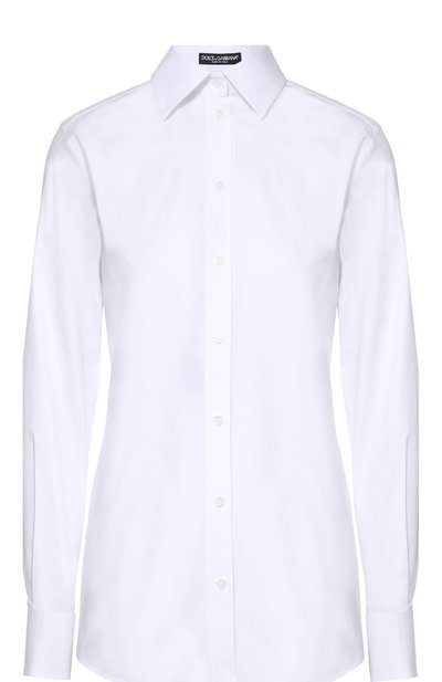 Женская хлопковая приталенная блуза DOLCE & GABBANA, арт. 0102/F5H03T/FUEAJ