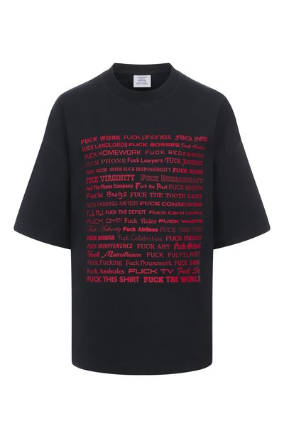 Женская хлопковая футболка VETEMENTS, арт. UH76TR660B/1000 LIGHT JERSEY