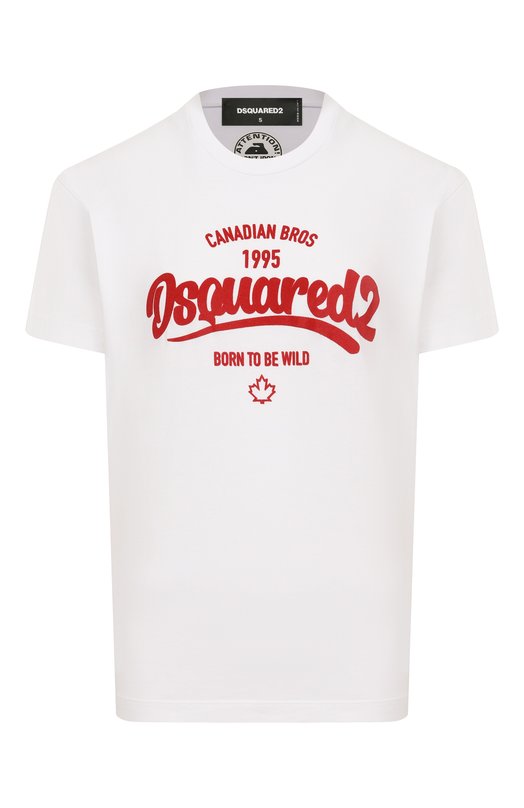 Хлопковая футболка Dsquared2 S75GD0488/D20035 Белый S75GD0488/D20035