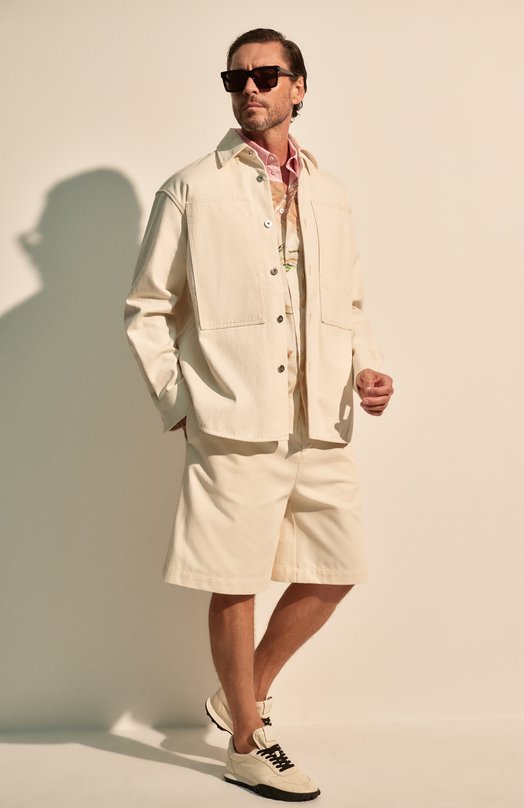 Джинсовая рубашка Jil Sander J47DL0159-J46545 Кремовый  J47DL0159-J46545 Фото 7