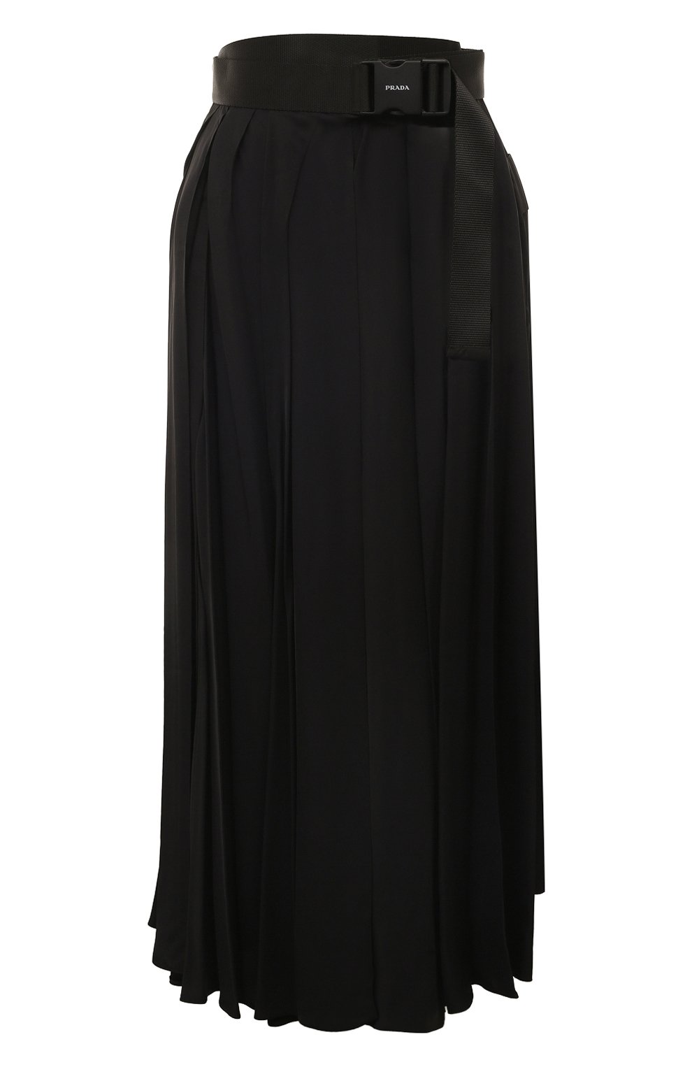 Юбка из вискозы PRADA черного цвета по цене 280000 руб., арт. P181SH-1R1S-F0002-211, фото 1 Юбка из вискозы PRADA, арт. P181SH-1R1S-F0002-211, фото 1