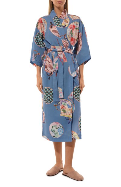 Хлопковый халат ANY WOWZERS, арт. ROBE01-MAXI-TBLU, фото 2