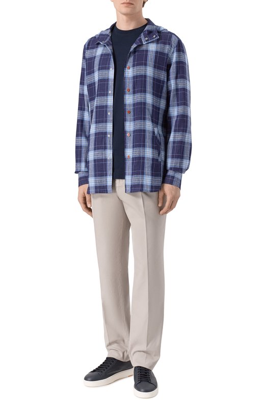 Хлопковая футболка Kiton UMK0891 Синий  UMK0891 Фото 2