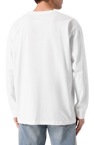 Хлопковый лонгслив MM6 белого цвета по цене 29950 руб., арт. SH0GC0047/S24312, фото 4 Хлопковый лонгслив MM6, арт. SH0GC0047/S24312, фото 4