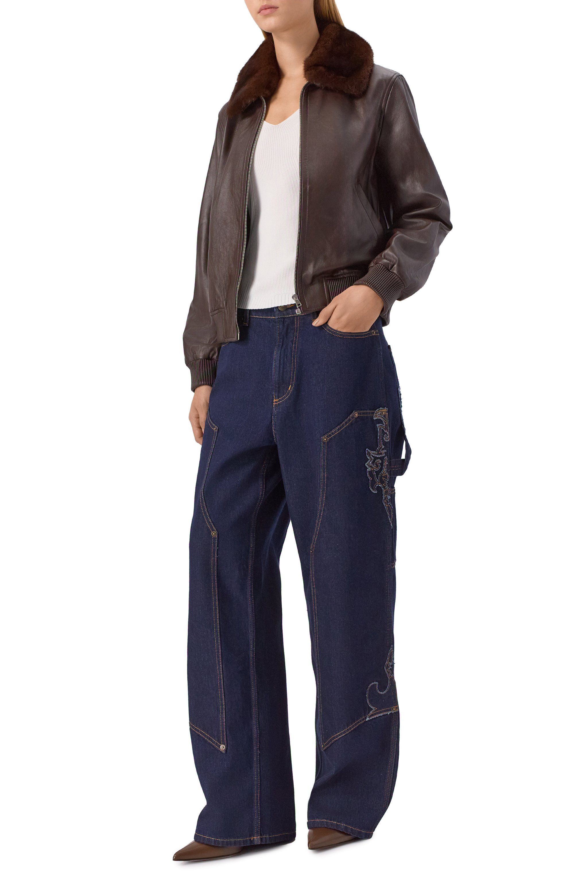 Джинсы ZADIG AND VOLTAIRE темно-синего цвета по цене 46500 руб., арт. WWJE01297, фото 2 Джинсы ZADIG AND VOLTAIRE, арт. WWJE01297, фото 2