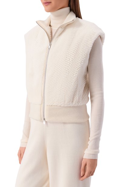 Жилет из норки MVST кремового цвета по цене 735000 руб., арт. M016/MINK SHARED W, фото 3 Жилет из норки MVST, арт. M016/MINK SHARED W, фото 3