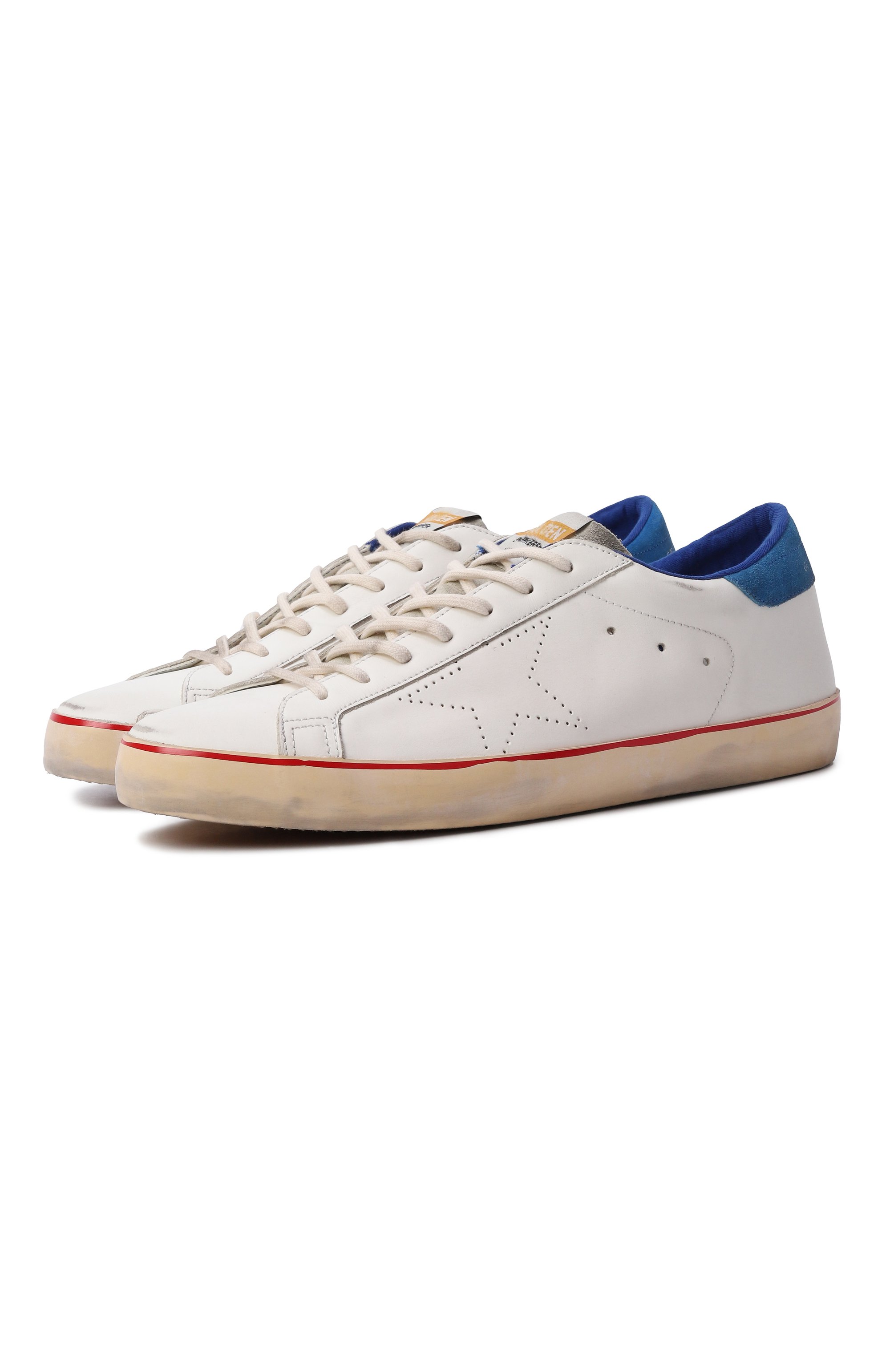 Кожаные кеды super-star GOLDEN GOOSE DELUXE BRAND, арт. GMF00105.F004580, фото 1