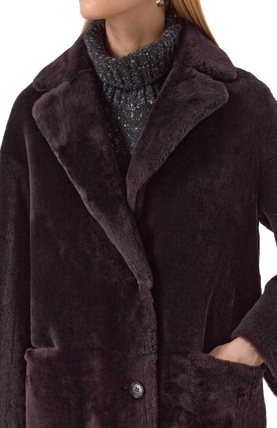 Дубленка из овчины KITON темно-коричневого цвета по цене 1115000 руб., арт. D60672K0546F07, фото 5 Дубленка из овчины KITON, арт. D60672K0546F07, фото 5