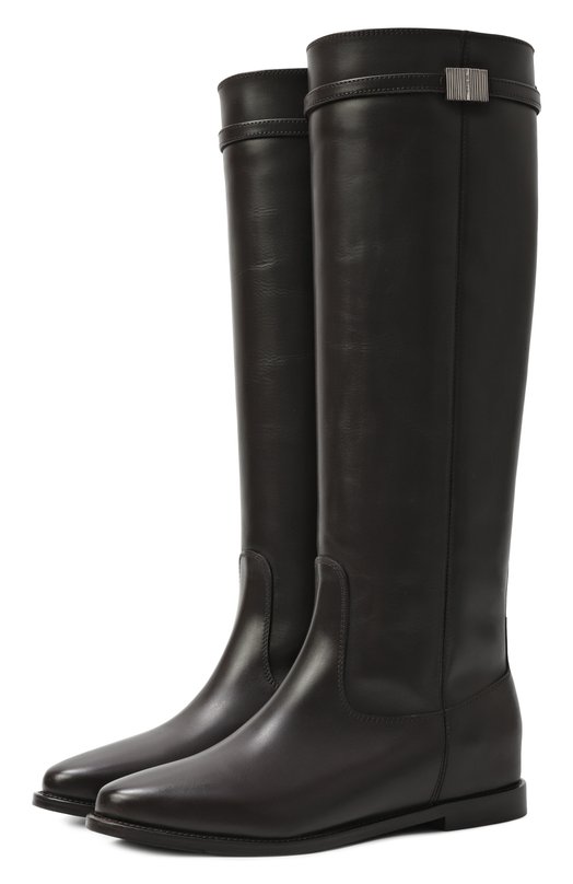 Кожаные сапоги Kiton D60812N0102410 Коричневый D60812N0102410