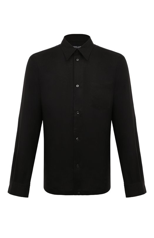 Льняная рубашка Dolce & Gabbana G5KJ0Z/FU4IK Чёрный G5KJ0Z/FU4IK