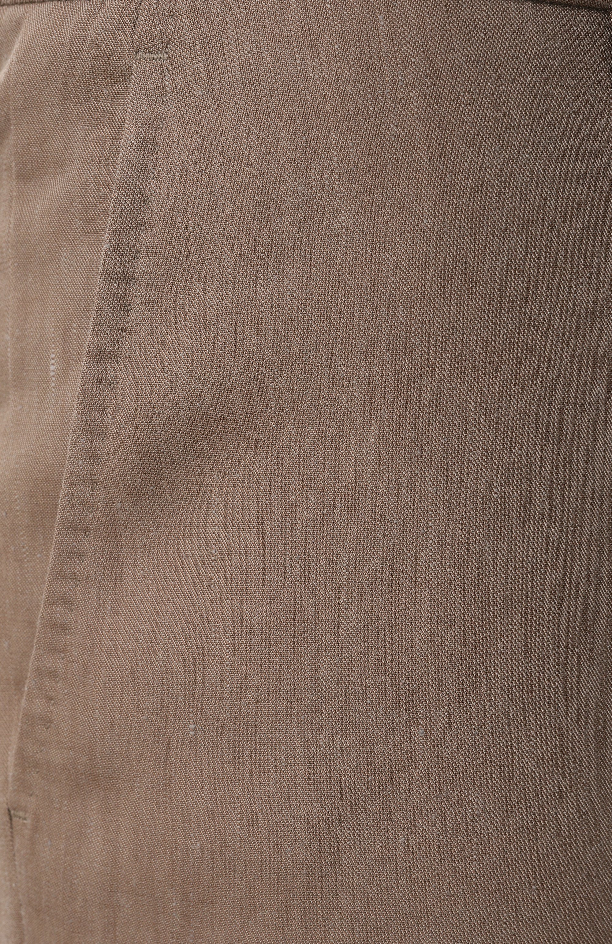 Брюки изо льна и шерсти STEFANO RICCI коричневого цвета по цене 117000 руб., арт. M1T8000006/WL003L, фото 6 Брюки изо льна и шерсти STEFANO RICCI, арт. M1T8000006/WL003L, фото 6