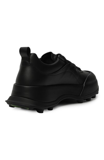 Кожаные кроссовки orb JIL SANDER черного цвета по цене 105000 руб., арт. J32WS0040/P6244, фото 5 Кожаные кроссовки orb JIL SANDER, арт. J32WS0040/P6244, фото 5