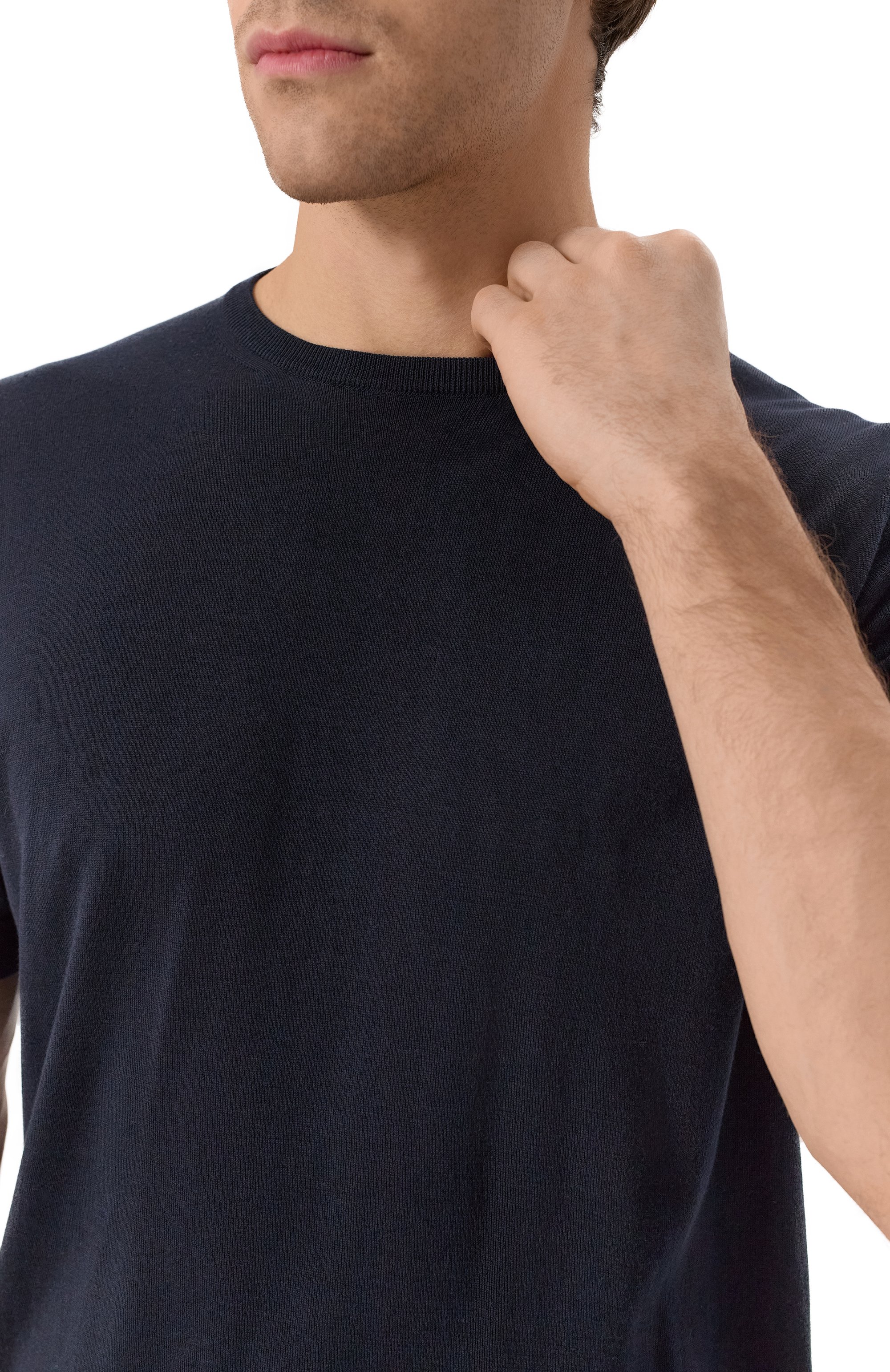 Джемпер из шелка и хлопка GIORGIO ARMANI, арт. 3HSM38/SM63Z, фото 5