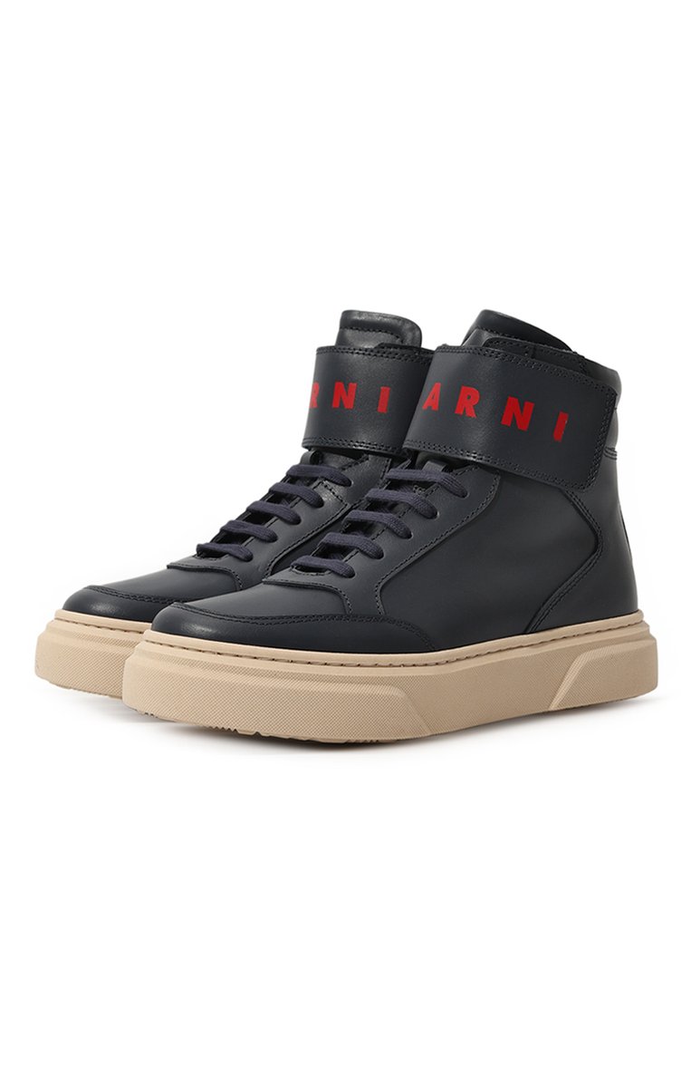Высокие кеды из кожи MARNI, арт. 75343/36-40, фото 1