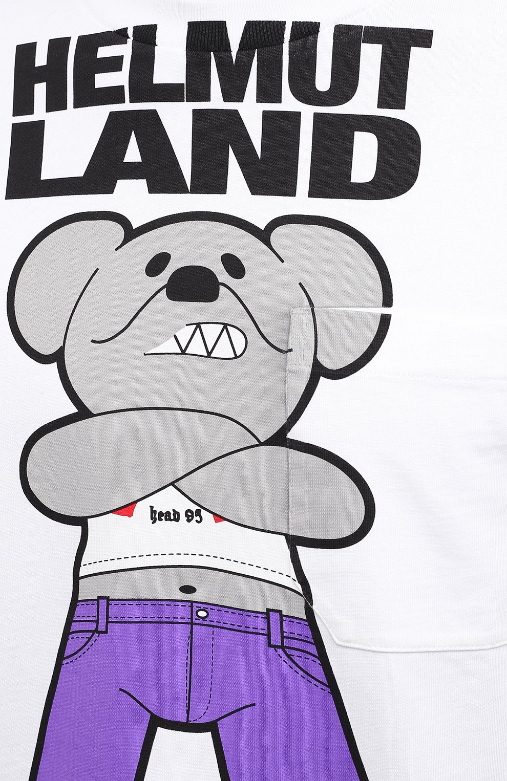 Хлопковый лонгслив HELMUT LANG белого цвета по цене 28800 руб., арт. K06DM518, фото 5 Хлопковый лонгслив HELMUT LANG, арт. K06DM518, фото 5