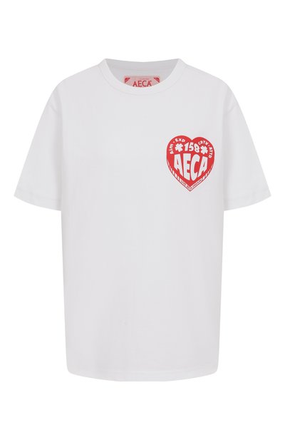 Женская хлопковая футболка AECA WHITE, арт. AWCMSSBDTTSST006C0.WHITE (S)