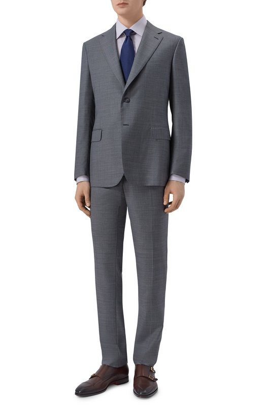Шерстяной костюм Brioni RANP19/04A7R Серый RANP19/04A7R