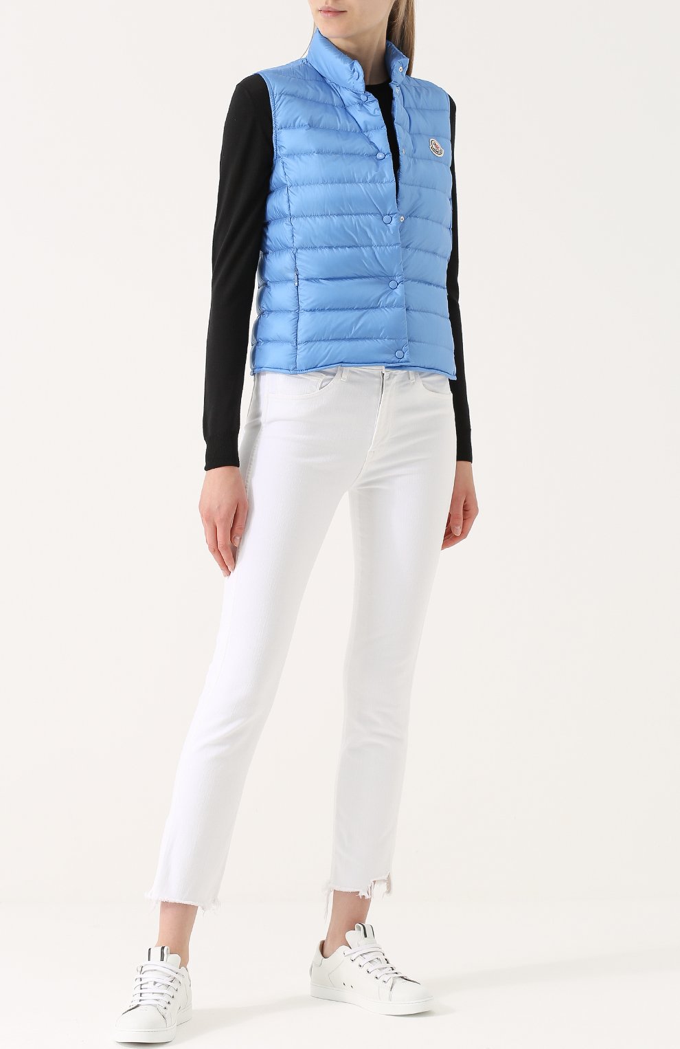 Стеганый пуховый жилет с воротником-стойкой MONCLER, арт. C1-093-48303-99-53048, фото 2