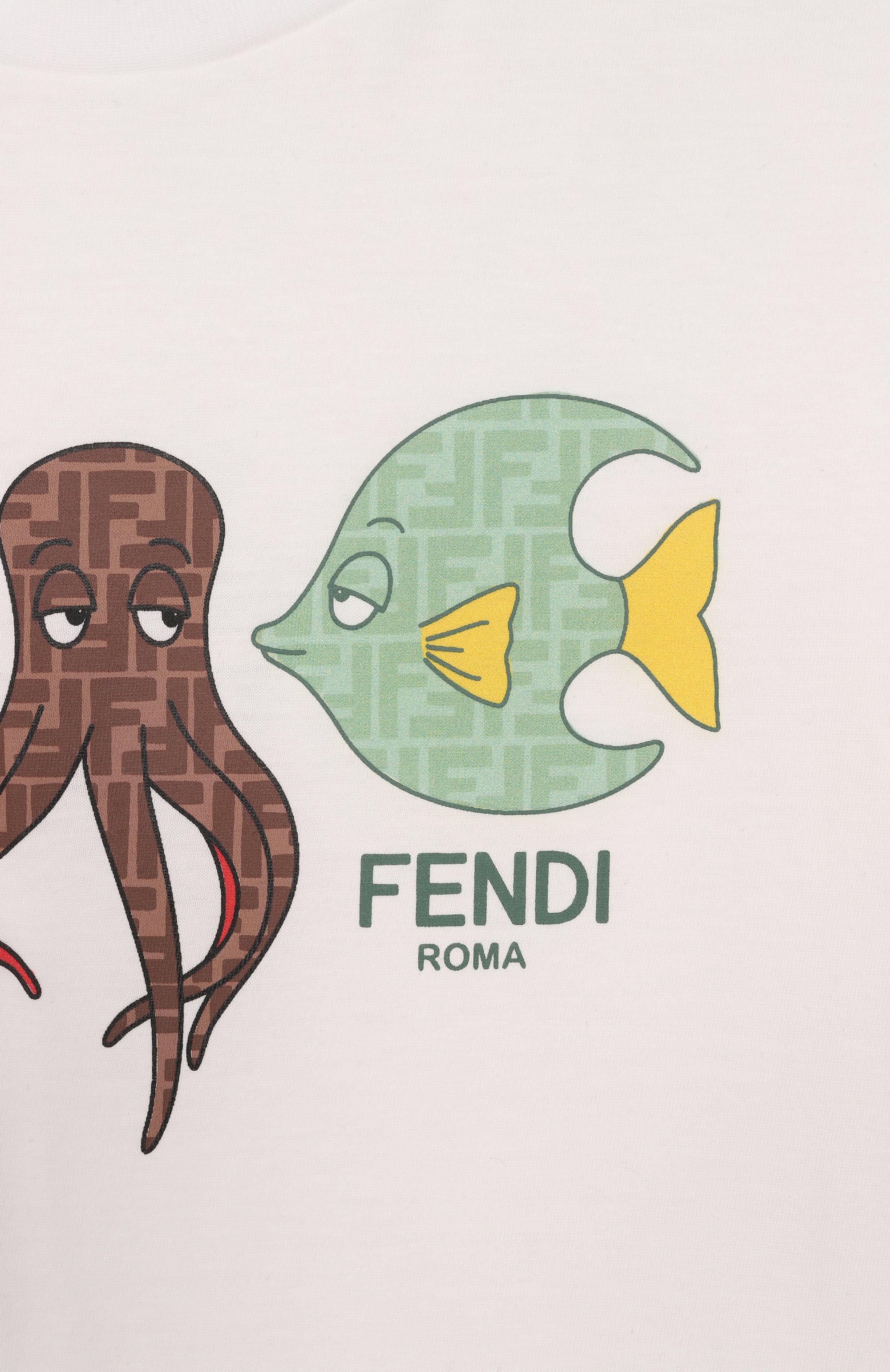 Хлопковая футболка FENDI, арт. JMI505/7AJ/8A-12+, фото 3